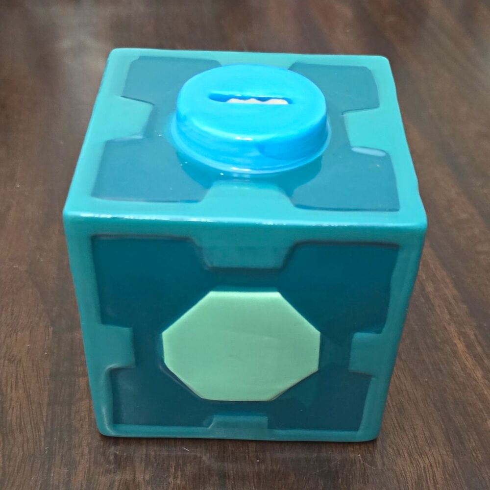 Adult Swim Rick and Morty Ceramic Cube Coin Bank Piggy Bank Original